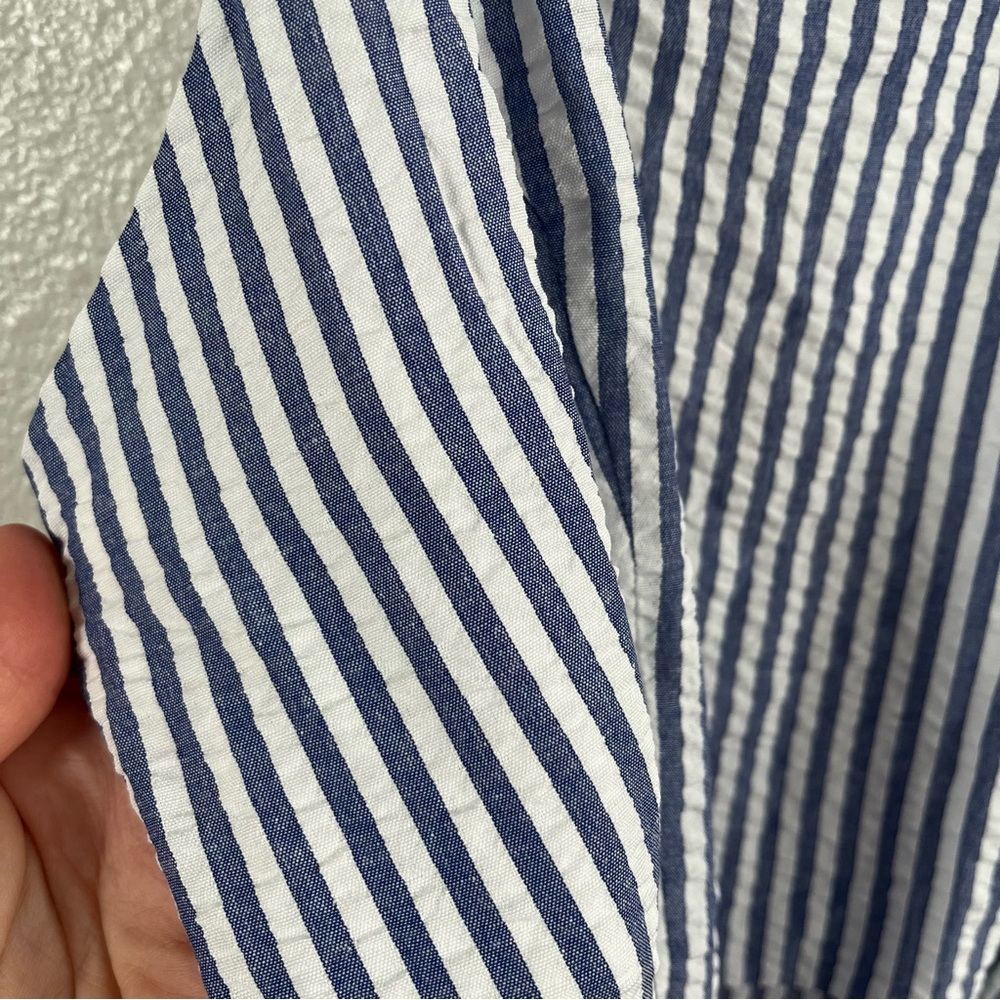 NWT Lulus Messina Blue Striped Wide-Leg Jumpsuit XL - Picture 6 of 10
